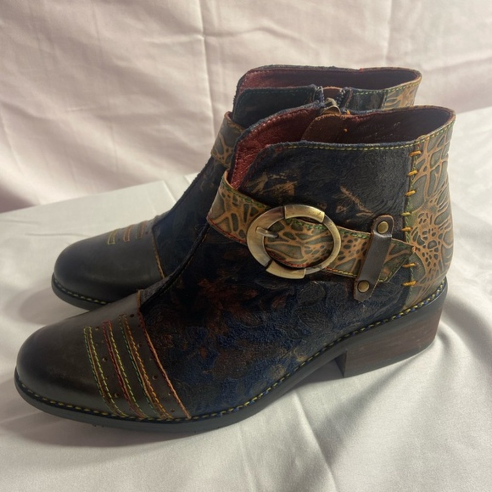 L'‎ Artiste Spring Step Booties Women's 36, Georgiana Leather Suede - Picture 3 of 12